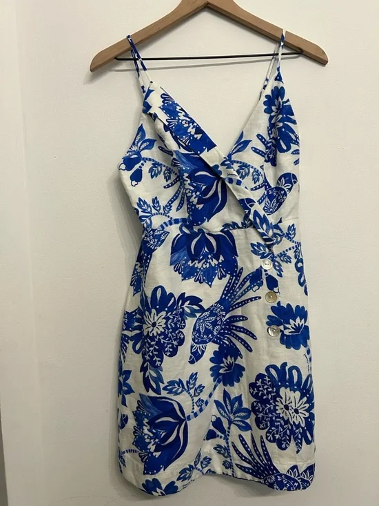 Farm rio off white floral birds euroflax mini dress - Picture 2 of 4